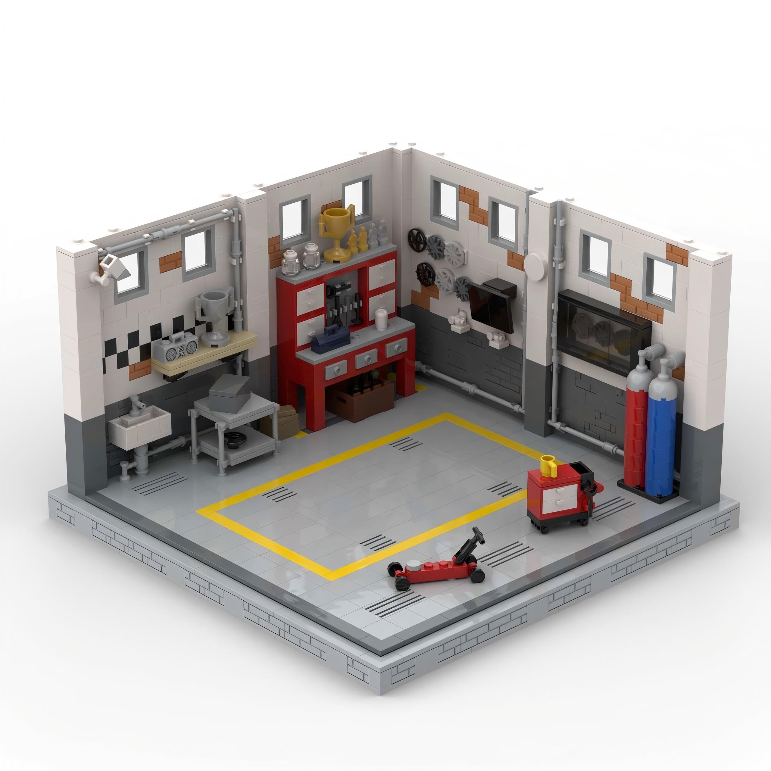 Brickwerks™ Racing Garage Display