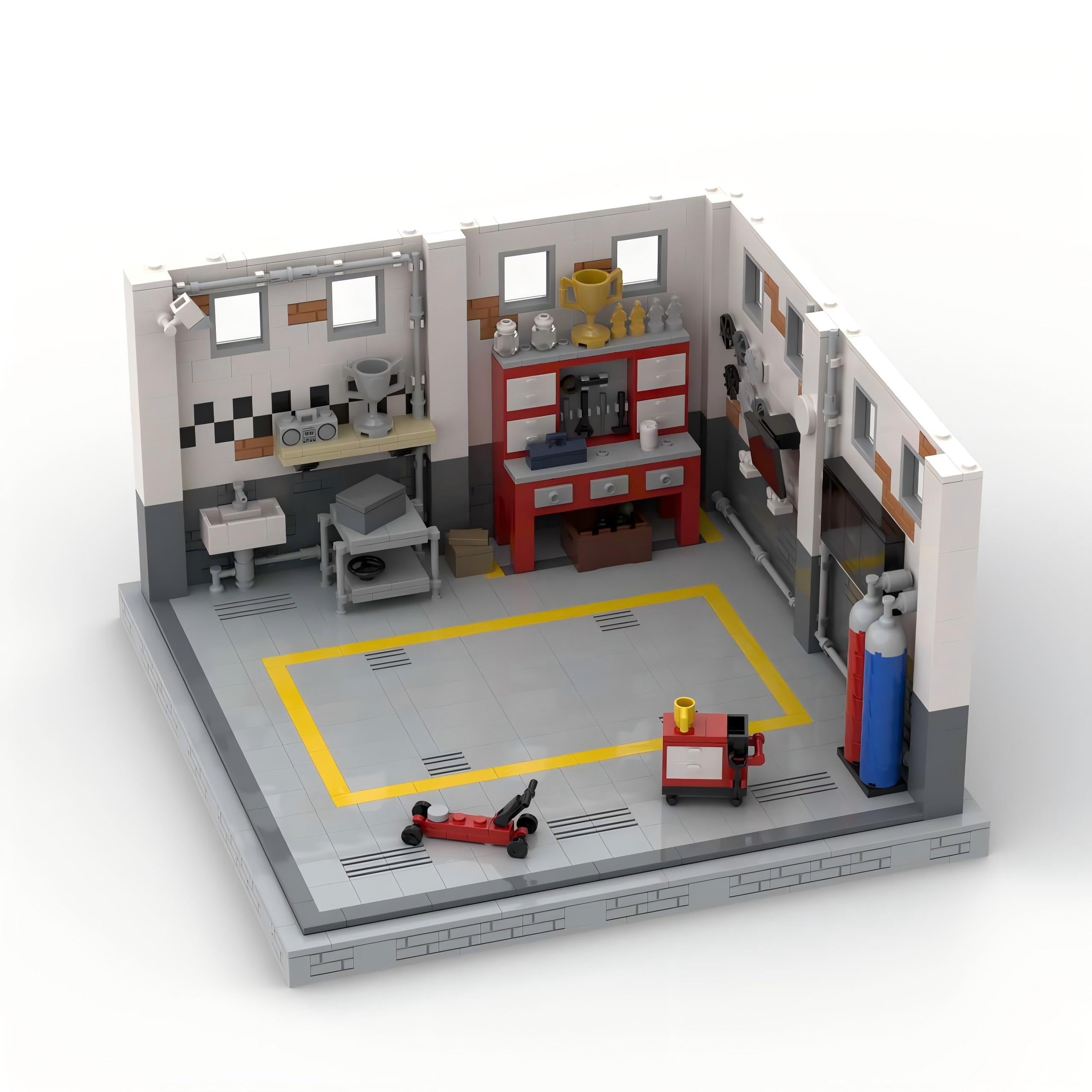 Brickwerks™ Racing Garage Display