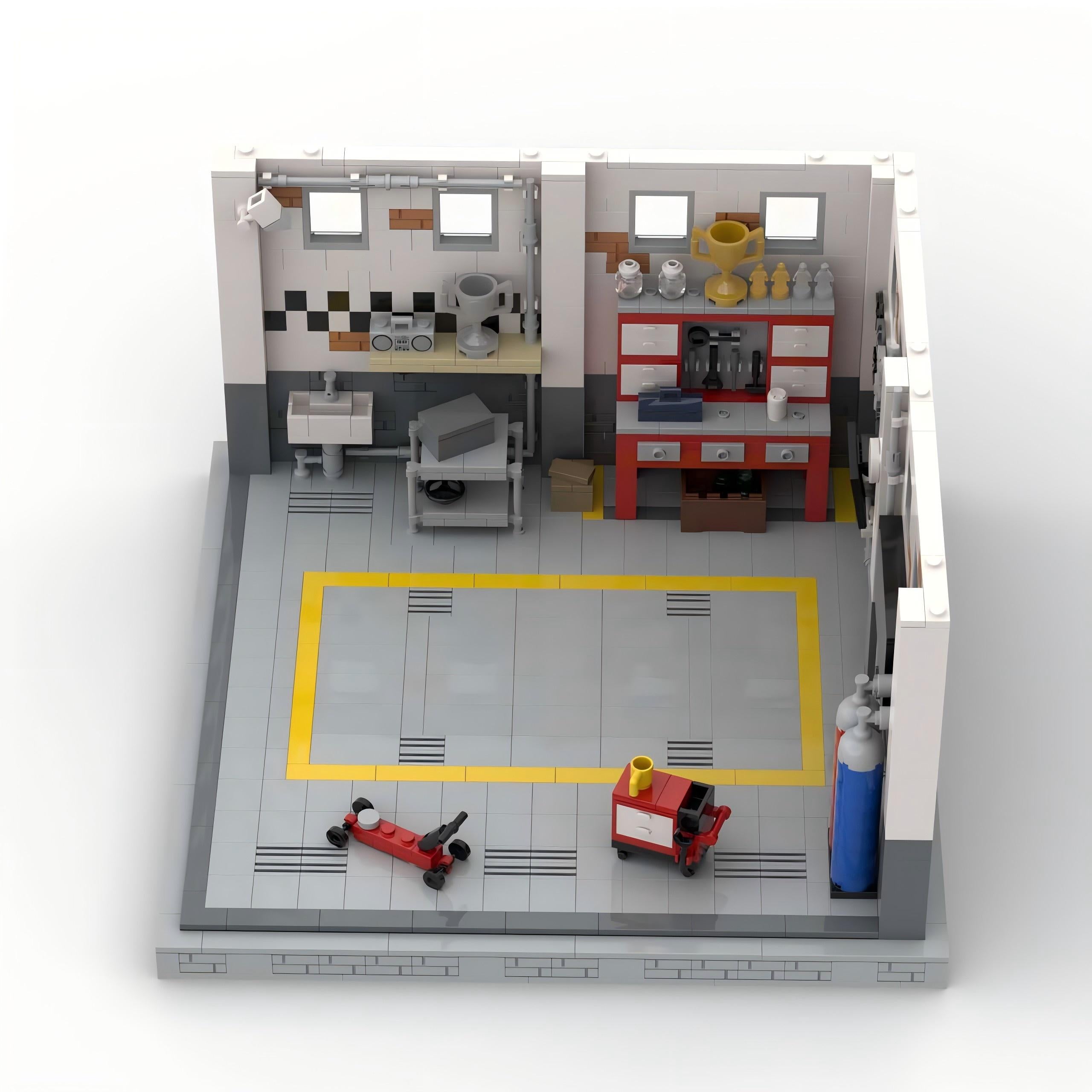 Brickwerks™ Racing Garage Display